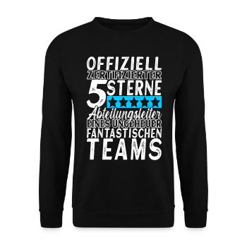 Chef Boss Abteilungsleiter Geschenk - Unisex Pullover - Schwarz - Vorne - Alina (178cm) & Michal (187cm)