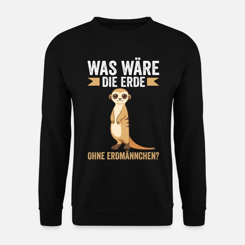 Umweltschutz Erdmännchen Erdmännchen - Unisex Pullover - Schwarz