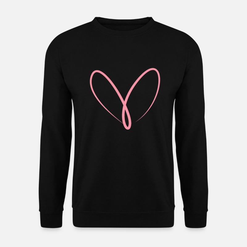 Pink Heart Gift - Unisex Sweatshirt - black