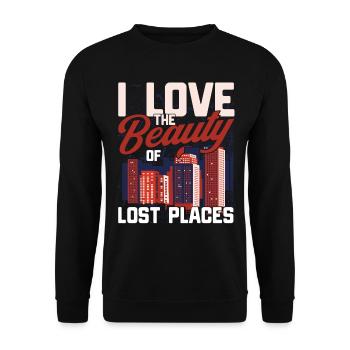 Explorers Abandoned Places Urban Exploration - Unisex Sweatshirt - black - Front - Alina (178cm) & Michal (187cm)