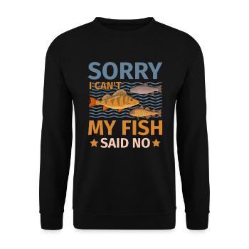 Aquarist Koi Fischliebhaber Aquarium - Unisex Pullover - Schwarz - Vorne - Alina (178cm) & Michal (187cm)