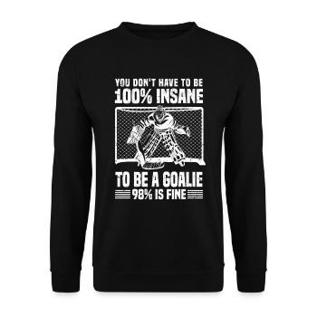 Ice Hockey Goalie Ice Hockey Goalie Ice Hockey Games - Unisex Sweatshirt - black - Front - Alina (178cm) & Michal (187cm)