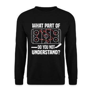 What Part Of Do You Not Understand Ice Hockey - Unisex Sweatshirt - black - Front - Alina (178cm) & Michal (187cm)