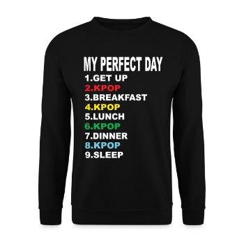 My Perfect Day Kpop - Unisex Sweatshirt - black - Front - Alina (178cm) & Michal (187cm)