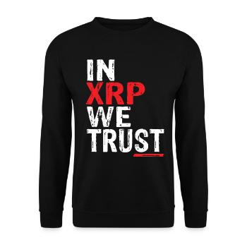 In Xrp We Trust - Unisex Sweatshirt - black - Front - Alina (178cm) & Michal (187cm)
