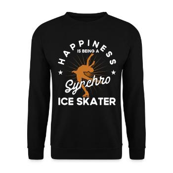 Synchro Group Figure Skater Skating - Unisex Sweatshirt - black - Front - Alina (178cm) & Michal (187cm)