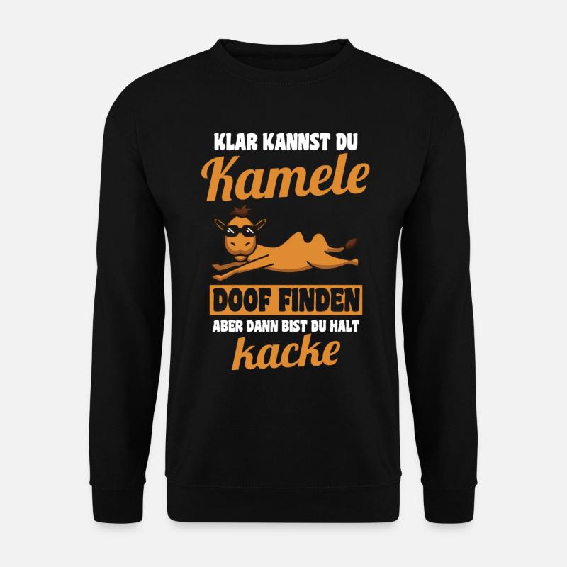 Kamele Kamel - Unisex Pullover - Schwarz