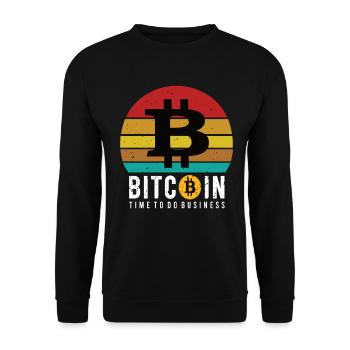 Bitcoin a le temps de faire des affaires - Sweat-shirt Unisexe - noir - Devant - Alina (178cm) & Michal (187cm)