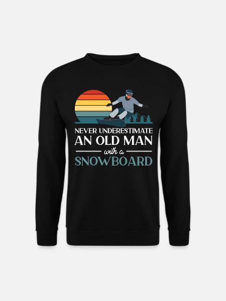Snowboarding Snowboard Retro Never - Unisex Sweatshirt - black
