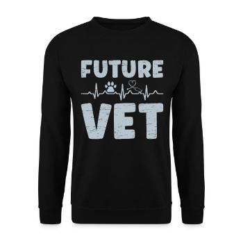 Future Vet for a Veterinarian Vet Tech - Unisex Sweatshirt - black - Front - Alina (178cm) & Michal (187cm)