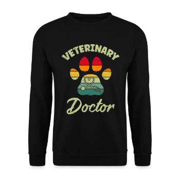 Veterinary Doctor for a Veterinarian Vet Tech - Unisex Sweatshirt - black - Front - Alina (178cm) & Michal (187cm)