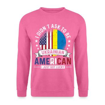 Drapeaux ukrainiens américains Fierté Ukraine Drapeau - Sweat-shirt Unisexe - rose - Devant