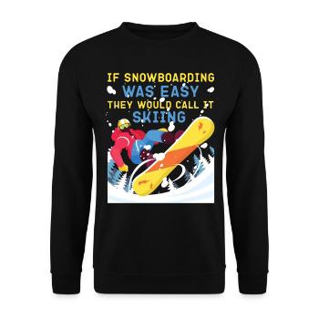 Snowboarding Snowboard If - Unisex Sweatshirt - black - Front - Alina (178cm) & Michal (187cm)