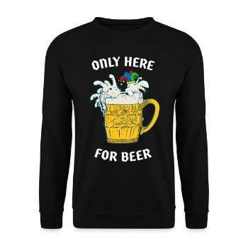 Karneval Konfetti Narrenkappe Geschenk - Unisex Pullover - Schwarz - Vorne - Alina (178cm) & Michal (187cm)