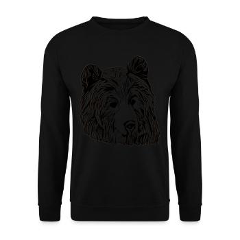 Bears animal motif animal face - Unisex Sweatshirt - black - Front - Alina (178cm) & Michal (187cm)