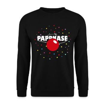 Pappnase Karneval Kostüm Clown Fasching - Unisex Pullover - Schwarz - Vorne - Alina (178cm) & Michal (187cm)