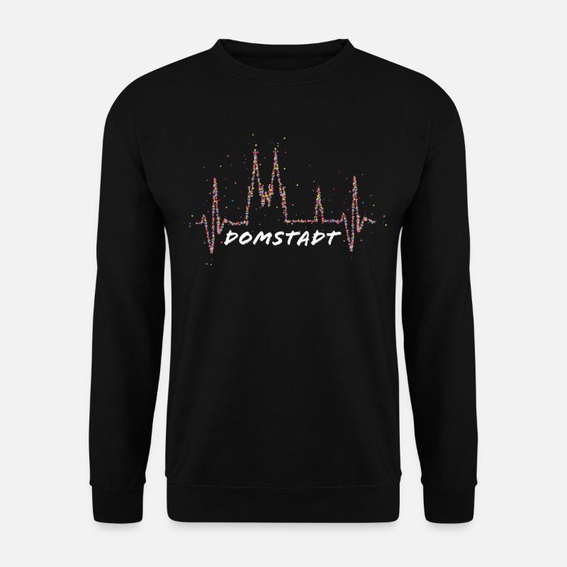 Domstadt Herzschlag Karneval Köln Kölner Dom - Unisex Pullover - Schwarz