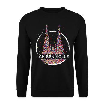 Kölner Dom Karneval Kölle Köln Fasnacht - Unisex Pullover - Schwarz - Vorne - Alina (178cm) & Michal (187cm)