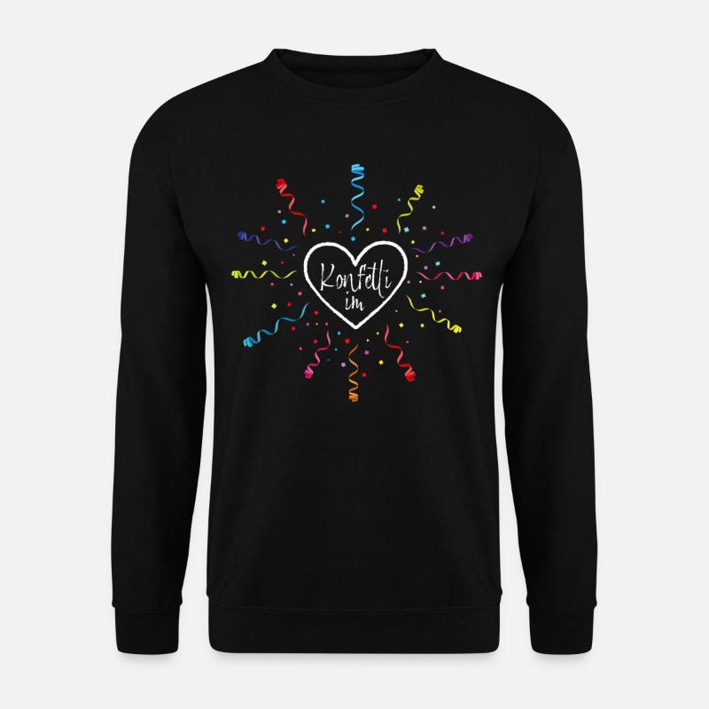 Konfetti im Herzen Karneval Kostümersatz - Unisex Pullover - Schwarz