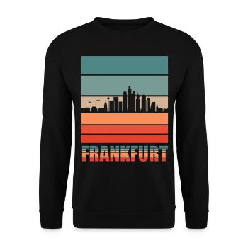 Frankfurt | Frankfurt Skyline - Unisex Pullover - Schwarz - Vorne - Alina (178cm) & Michal (187cm)
