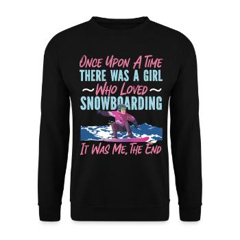 Snowboard Snowboard Girl Une fois - Sweat-shirt Unisexe - noir - Devant - Alina (178cm) & Michal (187cm)