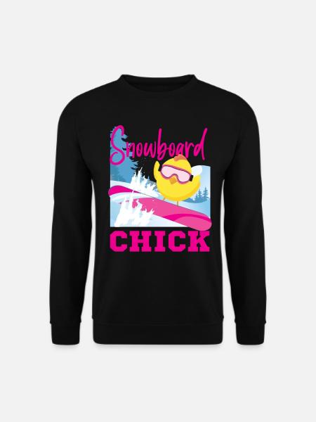 Snowboarding Snowboard Chicken - Unisex Sweatshirt - black