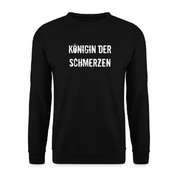 Rehasport - Königin der Schmerzen - Unisex Pullover - Schwarz - Vorne - Alina (178cm) & Michal (187cm)