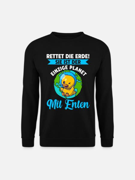 Umweltschutz Ente Tierschutz Enten - Unisex Pullover - Schwarz