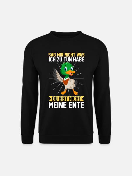 Ente Entenbesitzer Ente - Unisex Pullover - Schwarz