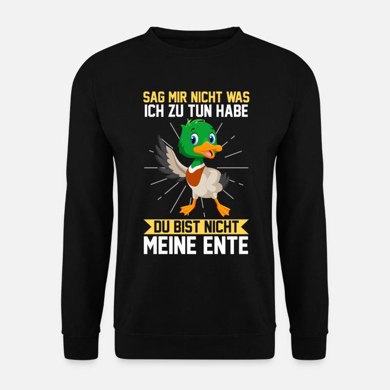 Ente Entenbesitzer Ente - Unisex Pullover - Schwarz