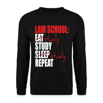 Law School Graduation Law Student Must Haves - Unisex Sweatshirt - black - Front - Alina (178cm) & Michal (187cm)