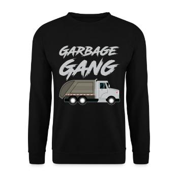 Garbage Truck Garbage Recycling Garbage Collection Garbage Man - Unisex Sweatshirt - black - Front - Alina (178cm) & Michal (187cm)