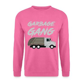 Camion à ordures Recyclage des ordures Collecte des ordures Garbage Man - Sweat-shirt Unisexe - rose - Devant
