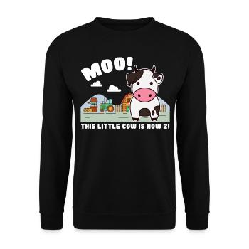 2nd birthday farm 2 Birthday Farm - Unisex Sweatshirt - black - Front - Alina (178cm) & Michal (187cm)