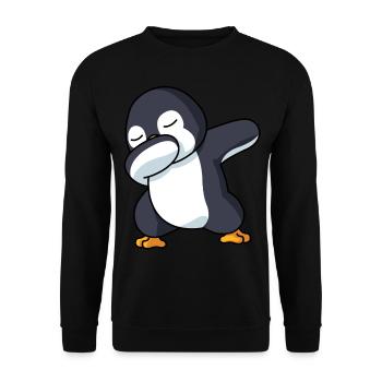 Dabbing Pinguin Pinguin Dab Pinguin Kostüm Jungen - Unisex Pullover - Schwarz - Vorne - Alina (178cm) & Michal (187cm)