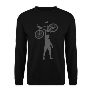 Vélo Vélo Cycliste Vélo Sport Motif - Sweat-shirt Unisexe - noir - Devant - Alina (178cm) & Michal (187cm)