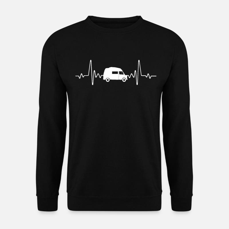Camper Heartbeat - Unisex Pullover - Schwarz