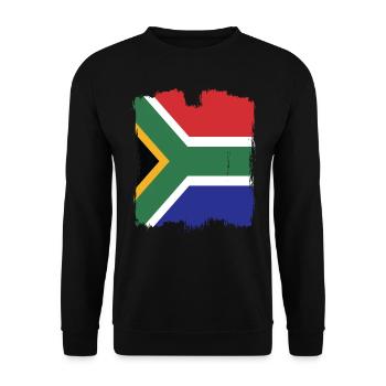 Drapeau de l’Afrique du Sud - Sweat-shirt Unisexe - noir - Devant - Alina (178cm) & Michal (187cm)