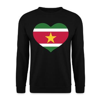 CŒUR SURINAME - Sweat-shirt Unisexe - noir - Devant - Alina (178cm) & Michal (187cm)