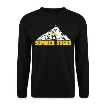 Summer Sucks Snowy Mountains Snowboard - Unisex Sweatshirt - black - Front - Alina (178cm) & Michal (187cm)