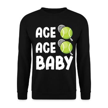 Ace Ace Baby Tennis Dicton - Sweat-shirt Unisexe - noir - Devant - Alina (178cm) & Michal (187cm)