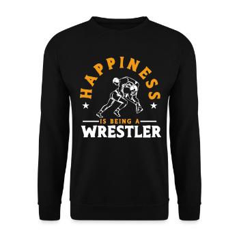 Ringer Ringen Trainer Ringen Geschenk - Unisex Pullover - Schwarz - Vorne - Alina (178cm) & Michal (187cm)