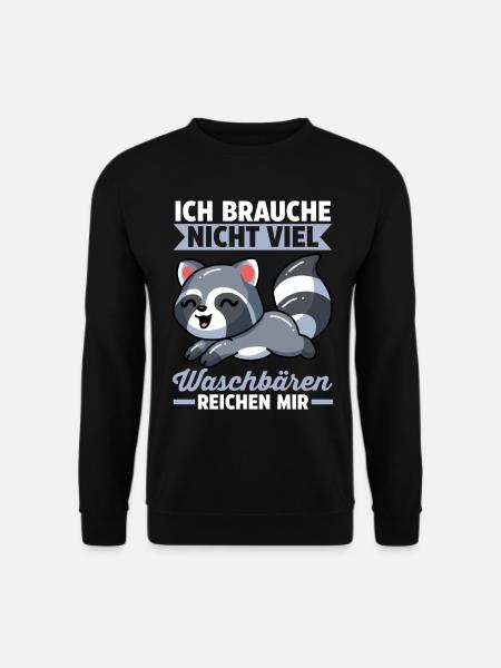 Waschbären Zoo Waschbär - Unisex Pullover - Schwarz