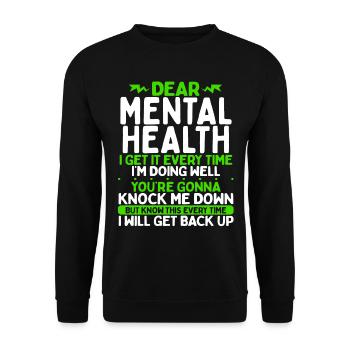 Mental Health Awareness Month Mental Health - Unisex Pullover - Schwarz - Vorne - Alina (178cm) & Michal (187cm)