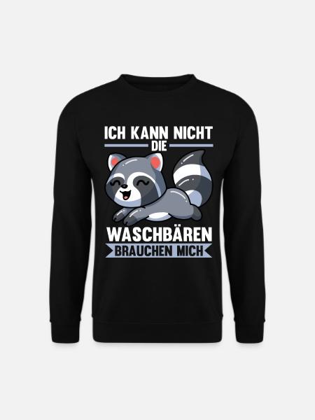 Waschbären Waschbär - Unisex Pullover - Schwarz