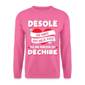 Mari Saint-Valentin Homme Fiancé Humour - Sweat-shirt Unisexe - rose - Devant