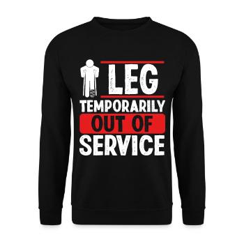 Broken Leg Club Jambe cassée Jambe cassée Guerrier - Sweat-shirt Unisexe - noir - Devant - Alina (178cm) & Michal (187cm)