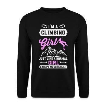 Cadeau d’escalade Escalade Alpinisme Escalade - Sweat-shirt Unisexe - noir - Devant - Alina (178cm) & Michal (187cm)