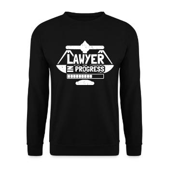 Lawyer In Progress Law School - Unisex Sweatshirt - black - Front - Alina (178cm) & Michal (187cm)