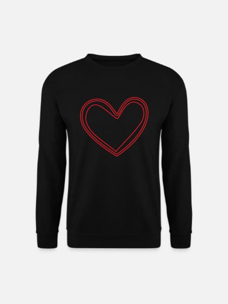 Red Heart Gift Idea - Unisex Sweatshirt - black